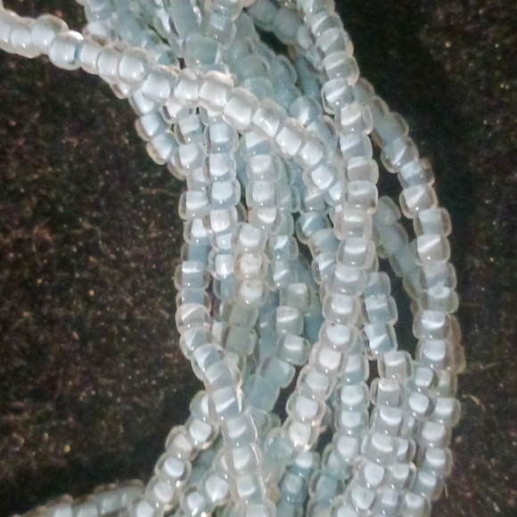 Chic Light Blue Beaded Necklace - Picture 2 of 4